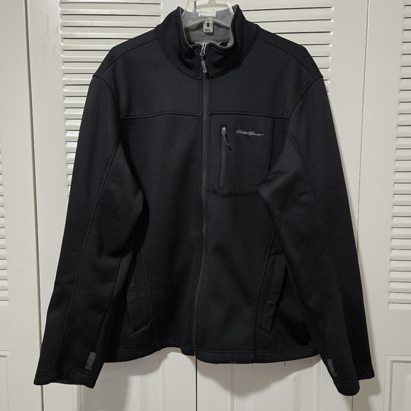 Eddie Bauer Men's Full Zip Jacket Fleece Line Black Size XL - Picture 1 of 6